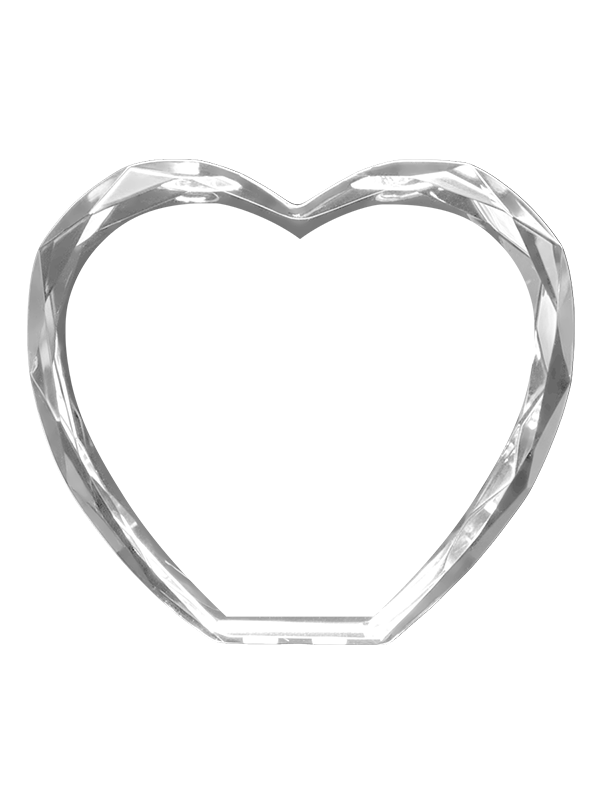3D Heart Gem Crystal